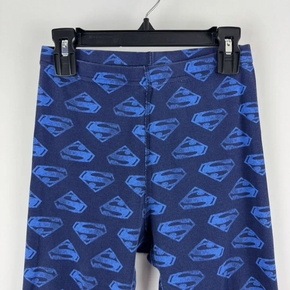 Hanna Andersson Pajamas Size 140 US 10 2pc Set Blue Superman Long Sleeve PJ